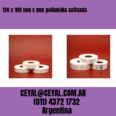 126 x 109 mm x mm poliamida satinada