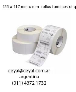 133 x 117 mm x mm  rollos termicos etiquetas