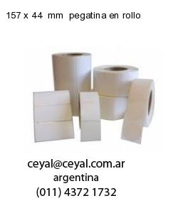 157 x 44  mm  pegatina en rollo