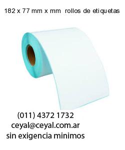 182 x 77 mm x mm  rollos de etiquetas