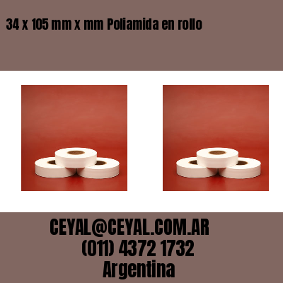 34 x 105 mm x mm Poliamida en rollo