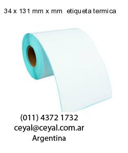 34 x 131 mm x mm  etiqueta termica