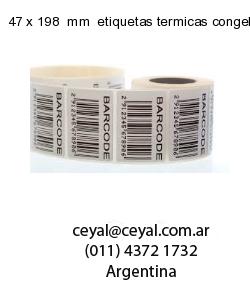 47 x 198  mm  etiquetas termicas congelados