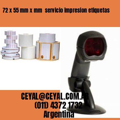 72 x 55 mm x mm  servicio impresion etiquetas