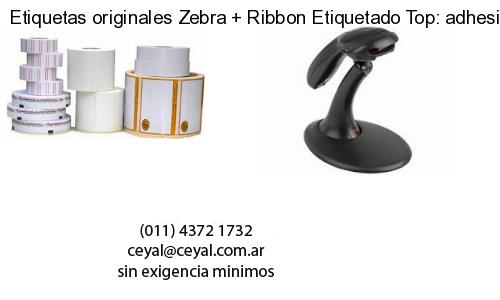 Etiquetas originales Zebra Ribbon Etiquetado Top: adhesivo ribbo