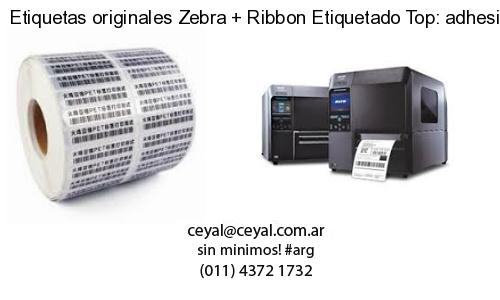 Etiquetas originales Zebra   Ribbon Etiquetado Top: adhesivo   ribbo