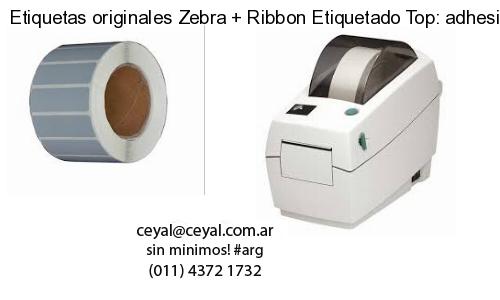 Etiquetas originales Zebra Ribbon Etiquetado Top: adhesivo ribbo