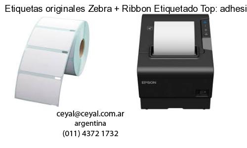 Etiquetas originales Zebra   Ribbon Etiquetado Top: adhesivo   ribbo