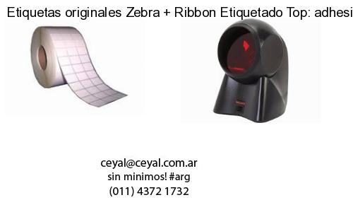 Etiquetas originales Zebra   Ribbon Etiquetado Top: adhesivo   ribbo