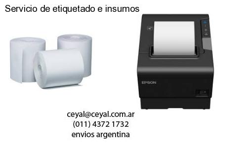 Servicio de etiquetado e insumos