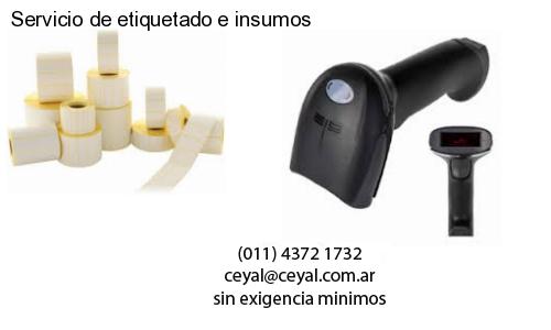 Servicio de etiquetado e insumos