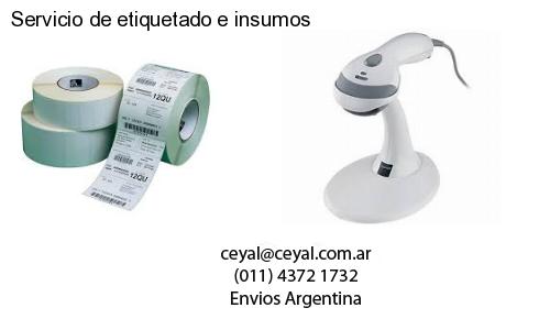 Servicio de etiquetado e insumos