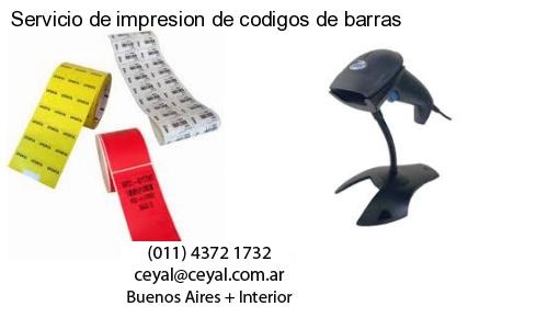 Servicio de impresion de codigos de barras