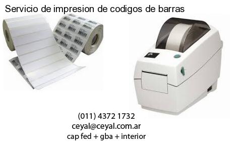 Servicio de impresion de codigos de barras