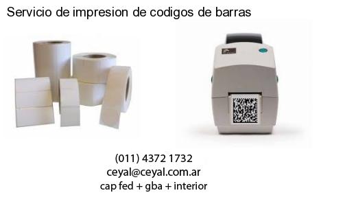 Servicio de impresion de codigos de barras