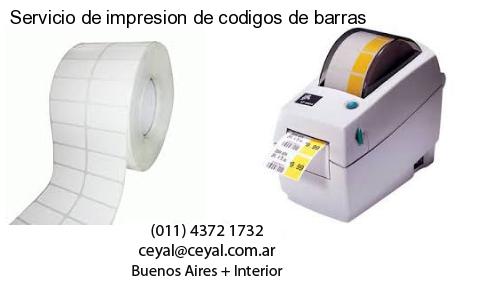 Servicio de impresion de codigos de barras