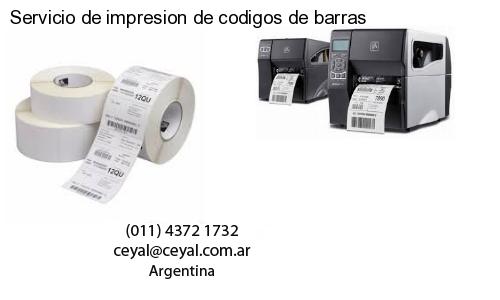 Servicio de impresion de codigos de barras