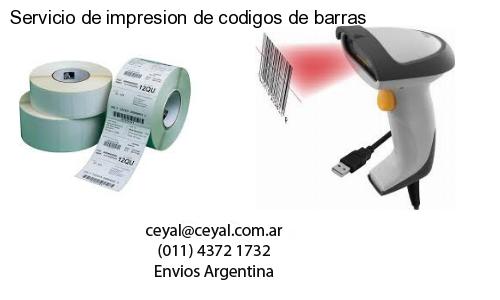 Servicio de impresion de codigos de barras