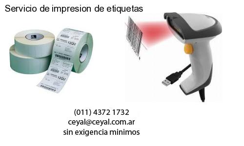 Servicio de impresion de etiquetas