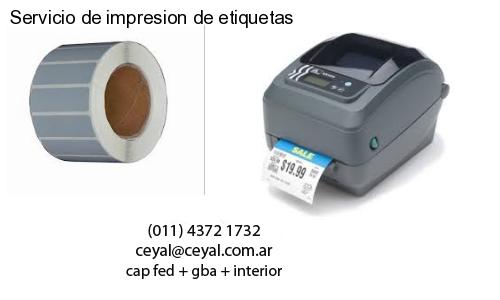 Servicio de impresion de etiquetas