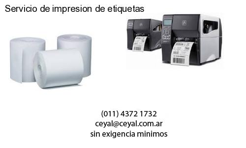 Servicio de impresion de etiquetas