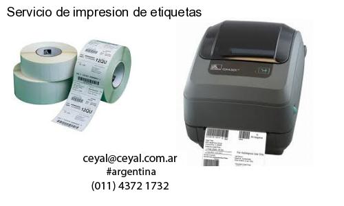 Servicio de impresion de etiquetas
