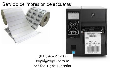 Servicio de impresion de etiquetas
