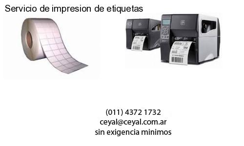 Servicio de impresion de etiquetas