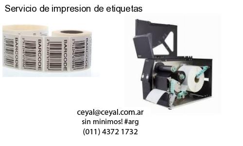 Servicio de impresion de etiquetas