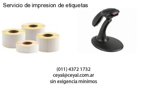 Servicio de impresion de etiquetas