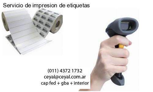 Servicio de impresion de etiquetas