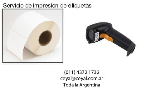 Servicio de impresion de etiquetas