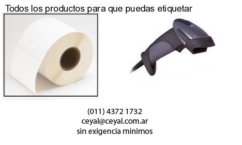 Todos los productos para que puedas etiquetar