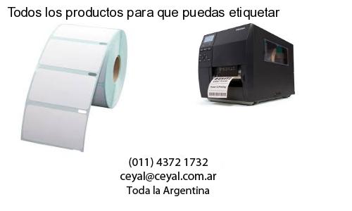 Todos los productos para que puedas etiquetar