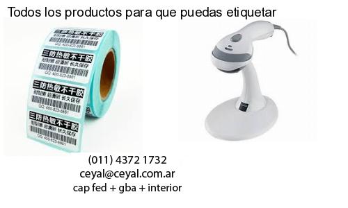 Todos los productos para que puedas etiquetar