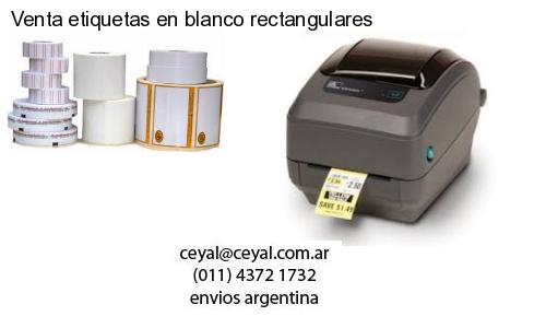 Venta etiquetas en blanco rectangulares