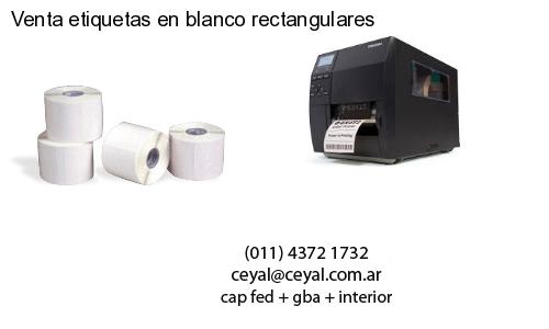 Venta etiquetas en blanco rectangulares