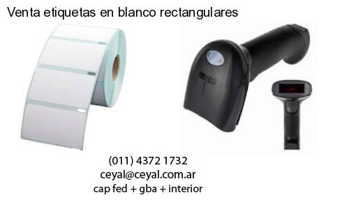 Venta etiquetas en blanco rectangulares