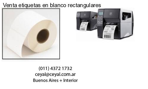 Venta etiquetas en blanco rectangulares