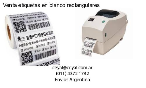 Venta etiquetas en blanco rectangulares