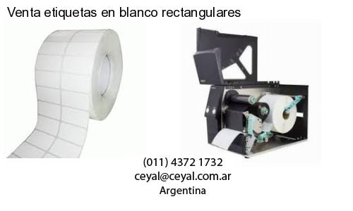 Venta etiquetas en blanco rectangulares
