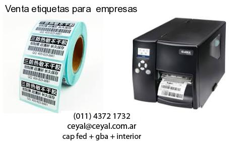 Venta etiquetas para  empresas