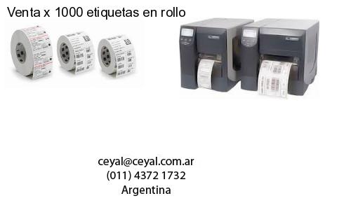 Venta x 1000 etiquetas en rollo