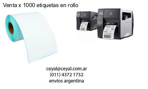 Venta x 1000 etiquetas en rollo