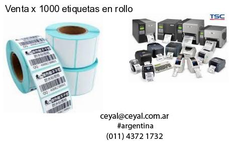 Venta x 1000 etiquetas en rollo