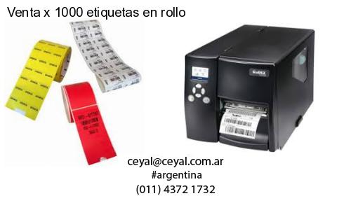 Venta x 1000 etiquetas en rollo