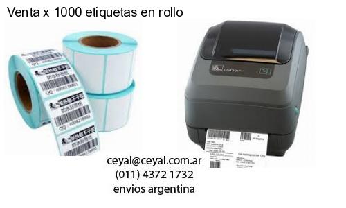 Venta x 1000 etiquetas en rollo