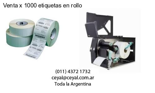 Venta x 1000 etiquetas en rollo