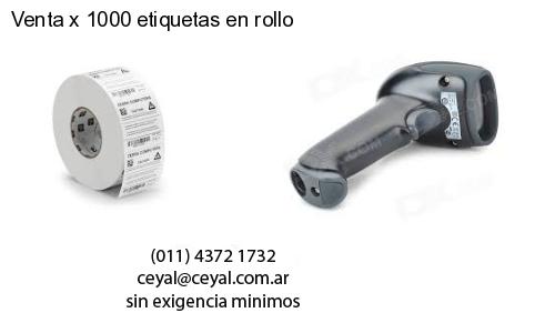 Venta x 1000 etiquetas en rollo