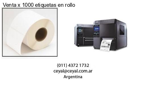 Venta x 1000 etiquetas en rollo